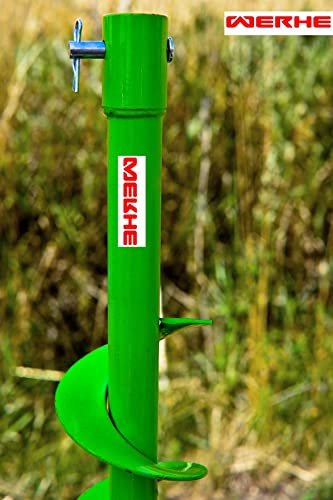 WERHE® Profi Bohrer VollStahl, Erdbohrer für bohrmaschine 80 mm extrem robust mit Hex Adapter - Pfahlbohrer Brunnenbohrer präzise Bohrspitze. - Image 10